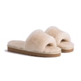 thumbnail image 6 of Aus Wooli Australia Womens Sheepskin Fluff Slide Slippers - Tan, 6 of 8