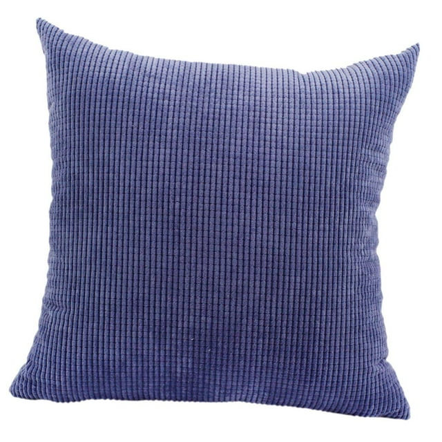 Funda de almohada de pana cuadrada para la cintura, 20'' y 24'' Azul 50 x 50 cm