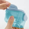 thumbnail image 4 of Oggfader Light Blue Mini Square Food Storage Container with Lid - Leakproof, Microwave & Dishwasher Safe, Food Grade PP - Portable for Ba-by Food, Snacks, 4 of 6
