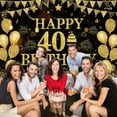 thumbnail image 5 of 50th Birthday Decorations for Men Women, Happy 1974 Birthday Anniversary Banner Party Decorations Black Gold 50 Years Birthday Party Suppiles Background for Home Outdoor Birthday Decor(71 x 45 inch), 5 of 10