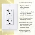 thumbnail image 3 of Faith 20A GFCI Outlets, Slim, GFI Receptacles with Wall Plate, White, 10 Pack, 3 of 5