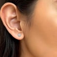thumbnail image 2 of 1/20 Ct Diamond Cushion Cluster Stud Earrings for Women, 925 Sterling Silver, 2 of 7