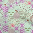 thumbnail image 1 of oneOone Viscose Jersey Aquamarine Fabric Asian Japanese Pattern Sewing Craft Projects Fabric Prints By Yard 60 Inch Wide, 1 of 5