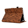 thumbnail image 5 of SaniMore Case for Amazon Fire HD 8 & 8 Plus (12th/10th Generation, 2022/2020), PU leather Embossed Tree Auto Sleep/Wake Pen Holder Card Slots Anti-slip Strip Flip Folio Wallet Business Cover, Brown, 5 of 9