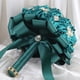 thumbnail image 3 of XmhyTop Ramo de novia de lujo hecho a mano con rosas de seda grandes y flores artificiales para boda real vintage (azul oscuro A), 3 of 5