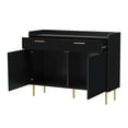 thumbnail image 6 of Accent Cabinet with 2 Drawers and 2 Doors, Atumon Storage Cabinet Furniture, Accent Cabinet with Metal Legs, Wood Storage Cabinet for Living Room Entryway Corridor, 47.2"L x 15.7"W x 36.2"H, Black, 6 of 10