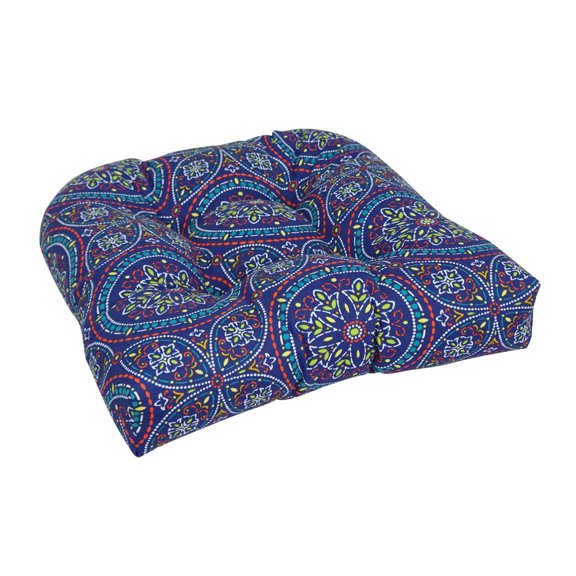 19-inch U-Shaped Spun Polyester Outdoor Tufted Dining Chair Cushion 93184-1CH-OD-100