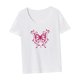 thumbnail image 5 of Camiseta de cuello redondo para mujer, sencilla y moderna, para ir de compras, acampar y mujer. S, 5 of 7