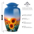thumbnail image 2 of Sunflower Funeral Urn For Ashes Adult Male - Sunset Decorative Keepsake Urns For Ashes For Mother, Orange Cremation Urns For Adult Man And Woman, 10-inch Large And 3-inch Small Set Of 4, 2 of 7
