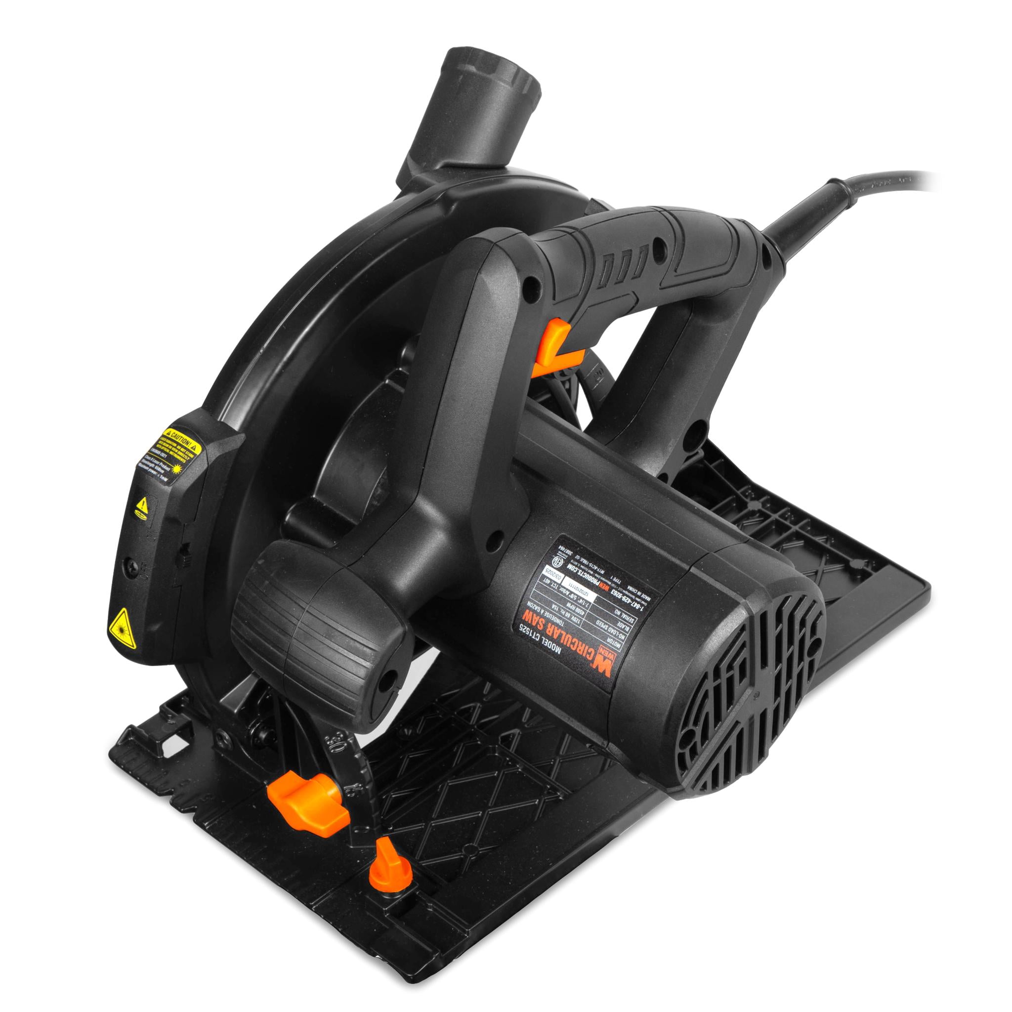 WEN 15-Amp 7.25-Inch Sidewinder Circular Saw with Laser and 2.6-Inch Cutting Depth