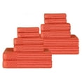 thumbnail image 3 of Family Modern Cotton 12-Piece Towel Set, Coral by Blue Nile Mills, 3 of 8
