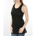 thumbnail image 2 of Freshman Juniors’ Lace-Trim T-Shirt Tank Tops, Black, Medium, 2 of 3