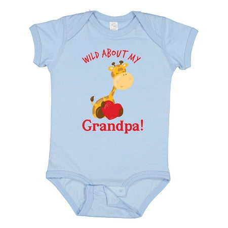 

Inktastic Wild About My Grandpa Gift Baby Boy or Baby Girl Bodysuit
