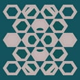 thumbnail image 2 of Homawoo, Richard 15x15 White Modern Wood Framed Museum Art Print Titled - Hexagon Pattern-30, 2 of 4