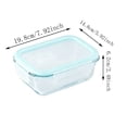 thumbnail image 2 of Rectangular Airtight Food Storage Containers Glass Meal Prep Containers Leakproof Portable Work Lunch Box With Sealed Buckle Lid Blue Large, 2 of 5