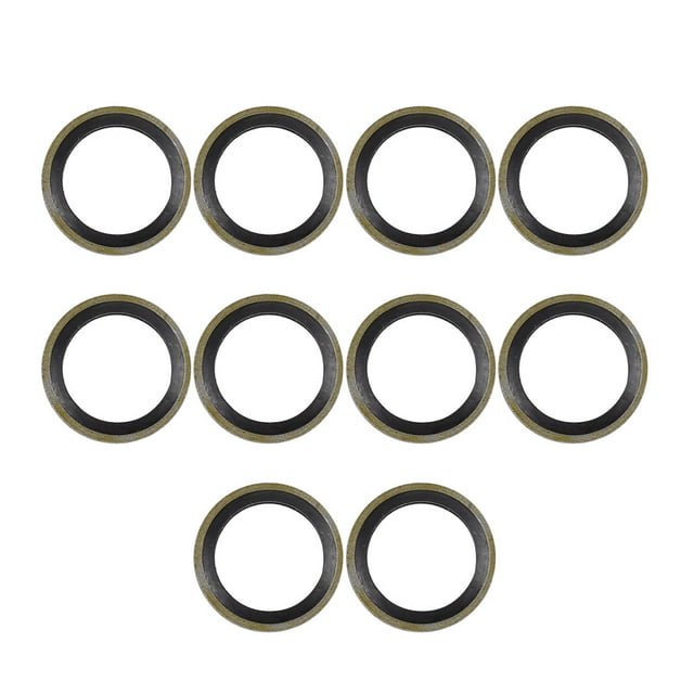 10Pcs Arandela Plana De Depósito De Aplastamiento De Drenaje De Aceite De Motor Tono Bronce M14