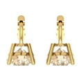 thumbnail image 4 of Clara Pucci 4Ct Natural Morganite Round Cut VVS1 Lever Back Drop Dangle 14k Solid hypoallergenic Gold Designer Earrings For February, 4 of 7