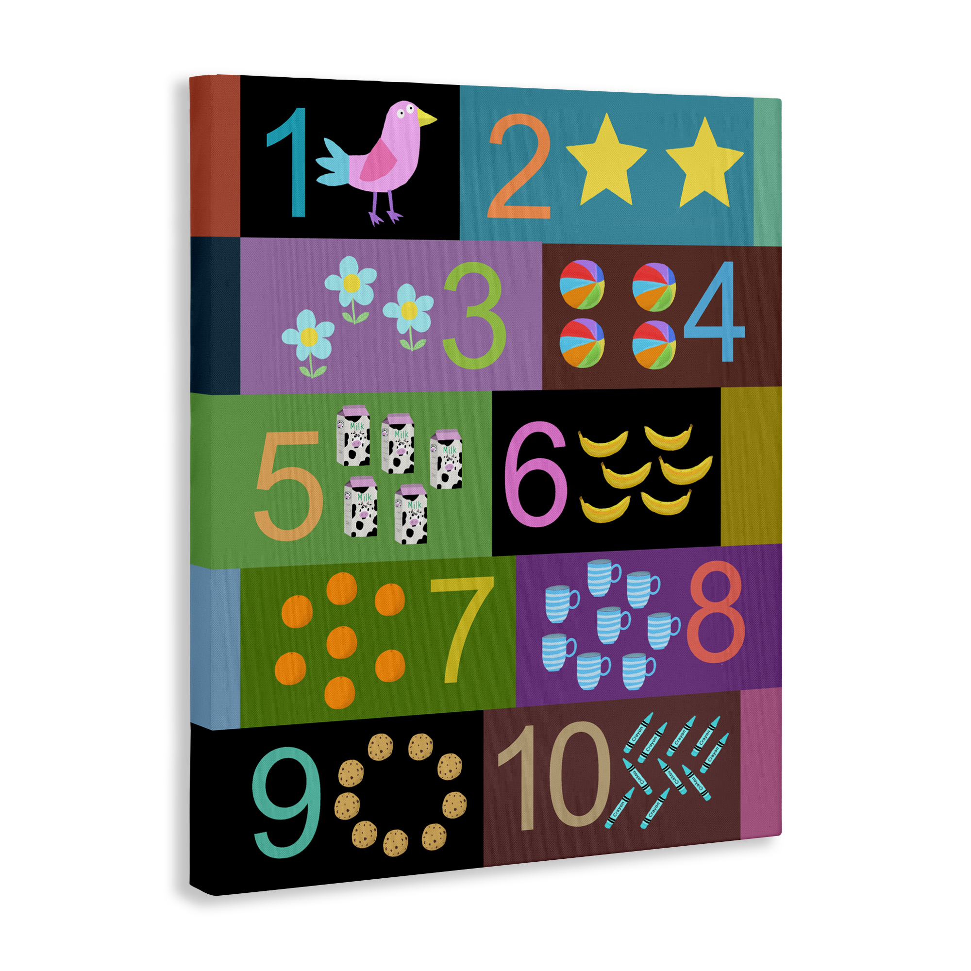Learning To Count Chart Canvas Wall Art, design by Carla Daly