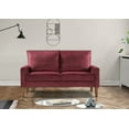 thumbnail image 3 of Uspridefurniture Beily 53'' Velvet Square Arm Loveseat, Red, 3 of 5