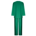 thumbnail image 4 of DTBPRQ 2 Piece Outfits Lounge Sets for Womens Plain Cotton Linen Set Loungewear Long Sleeve Tops and Joggers Sweatpants Sweats Track Suits Set, 4 of 7