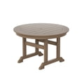 thumbnail image 4 of WestinTrends Malibu 5-Piece HDPE Round Patio Dining Table Set with Foldable Chairs, Weathered Wood, 4 of 15