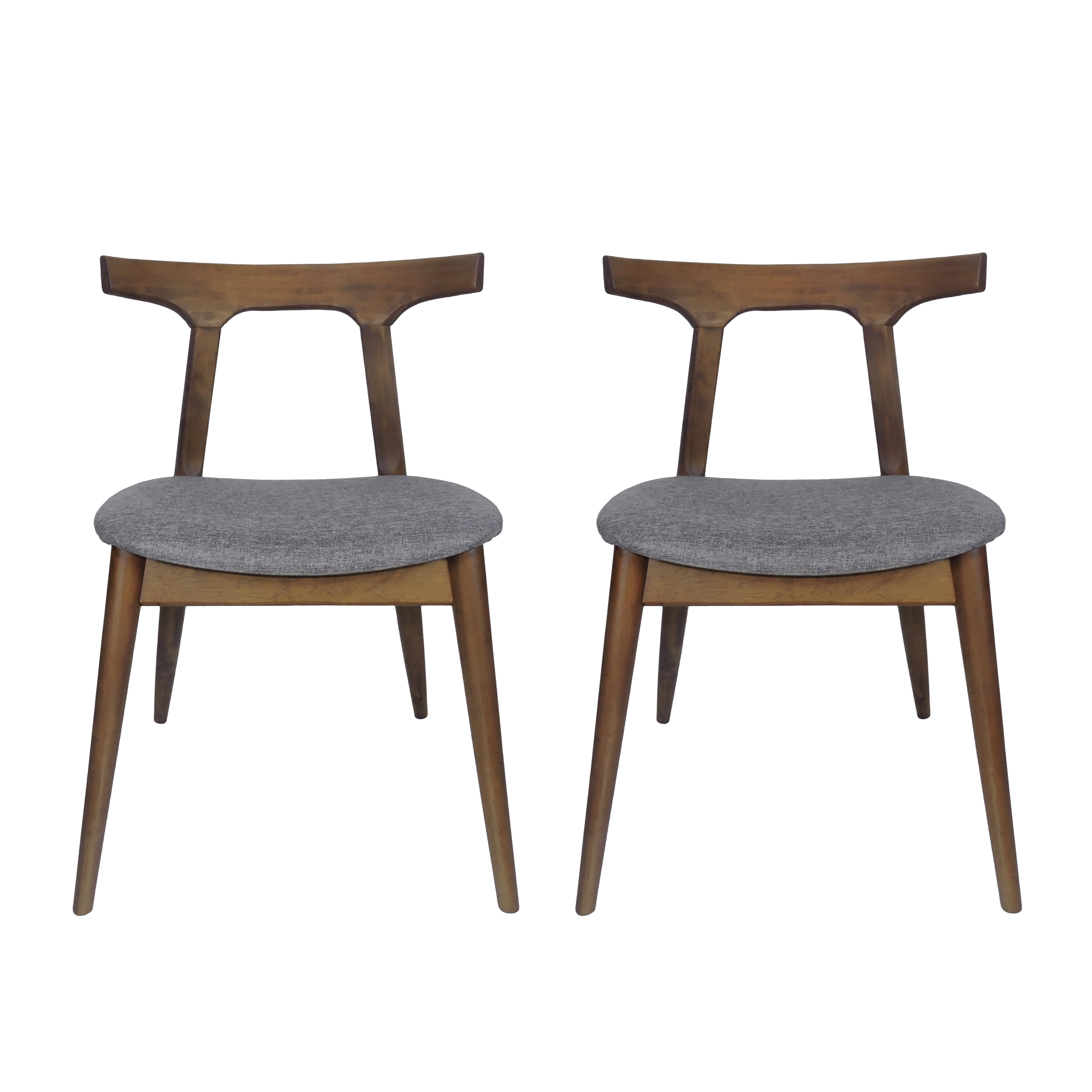 EUROCO Solid Wood Dining Chairs Set of 2, Modern Minimalist Accent Chair Armless,Side Chair for Kitchen Living Room