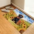 thumbnail image 3 of Vintage Portuguese Water Dog Says Hello Mother's Day Summer Sunflower Field Doormat PWD Portie Fishing Dog Lover Indoor Outdoor Welcome Mat - 12005, 3 of 5