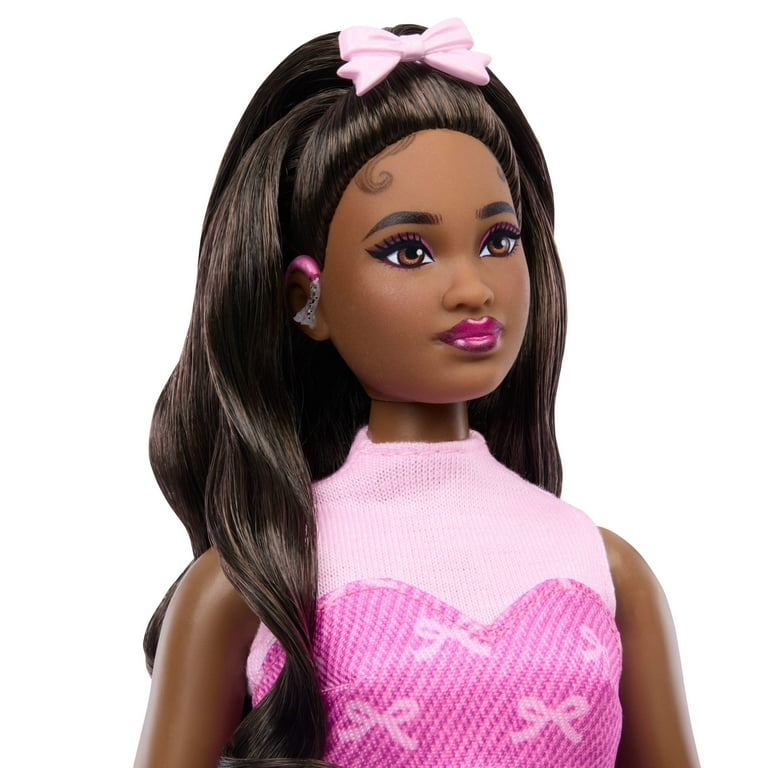 Barbie, Fashion Doll, #10 Pink Denim Set with Bow, Black Hair