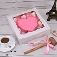 thumbnail image 2 of Cajas para pasteles JAMW 16x9x7.5cm con ventana para magdalenas donas y pasteles blanco, 2 of 5