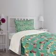 thumbnail image 5 of Ambesonne Dog Lover Quilted Bedspread Set 2 Pcs, Abstract Dress, Twin Size, Multicolor, 5 of 6