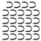 thumbnail image 1 of 24Pcs 46mm(1-13/16") Abrazadera de cable aislada con recubrimiento de goma de acero inoxidable, abrazadera de tubo R, negra, 1 of 6