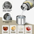 thumbnail image 3 of 20 Oz Black and Gold Marble Coffee Tumbler Double Wall Insulated Stainless Steel Water Bottle | Metal Reusable Thermoses Flask with Cup Cap | Leak & Sweat Proof with Anti-Dust Lid, 3 of 7
