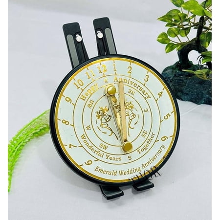 Garden Compass Happy Anniversary Sundial Gifts for 20th Chinese Wedding Anniversary 2003 Home Decor Garden 20 Year Present Catholic Handmade in for Parents Grandparents Friends Couples