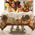 thumbnail image 2 of Square Thanksgiving Tablecloth 60×60 Inch, Fall Tablecloths Thanksgiving Pumpkin Turkey Washable Table Cover, Autumn Decoration Table Cloths Decor for Party Picnic Dinner, 2 of 6