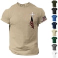 thumbnail image 1 of Blekii T-Shirt à Manches Courtes et Col Rond pour Hommes, Mode Décontractée pour la Journée de l'Indépendance - Doux et Confortable, Petit Imprimé, Design de Vacances d'Été - Parfait pour la Célébration du 4 Juillet, Bbq d'Été, 1 of 5