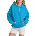 thumbnail image 2 of kamemir Hoodies Women Women's Hoodie Hooded Pull-on Sweatshirt(A-Sky Blue,M), 2 of 6