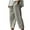 Gray, variant on Mchoice Linen Pants Women Summer Fashion Solid Color Drawstring Pants Casual Loose Pockest Elastic Waist Trousers Capris Pants