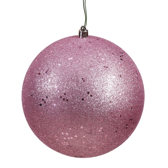 Vickerman 6" Mauve Sequin Ball Ornament, 4 per Bag