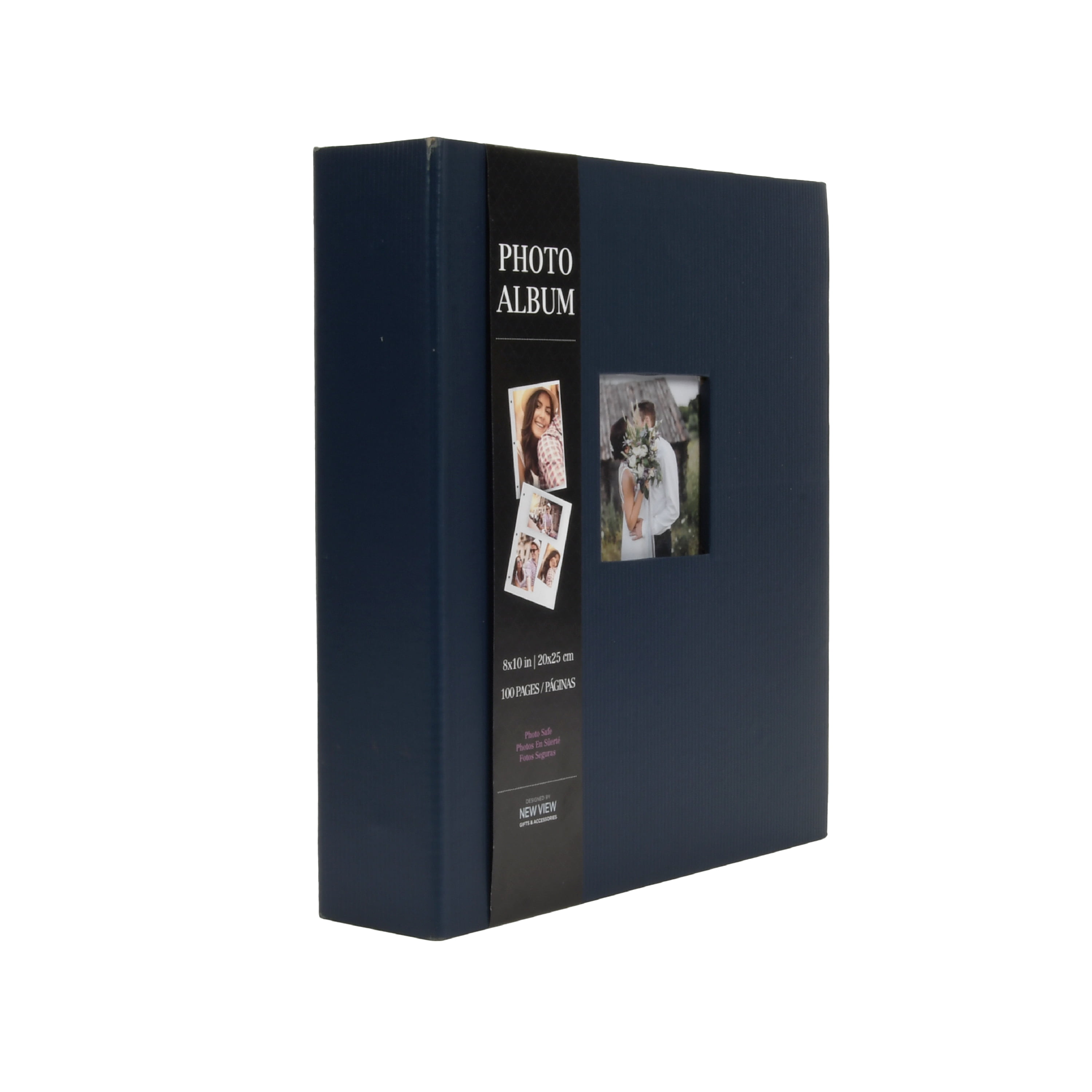 New View Gifts 8x10 Magnetic Blue Photo Album, 100 Pages