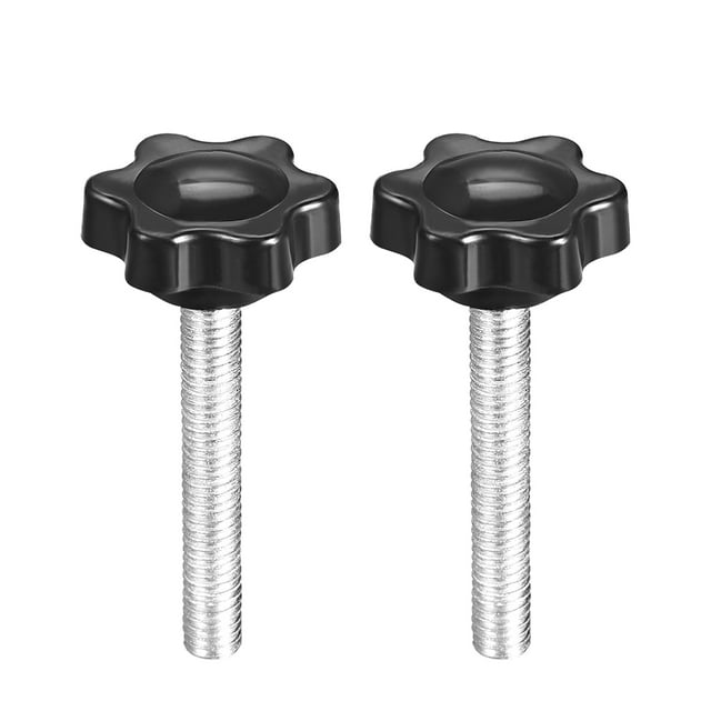 Unique Bargains Clamping Handle Screw Knobs Handle Star Knob M6 x 40mm Male Thread 2 pcs