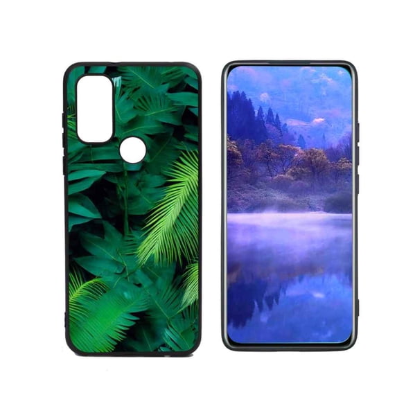Compatible with Motorola Moto G Pure Phone Case, Tropical-Leaves-10 Case Men Women, Flexible Silicone Shockproof Case for Motorola Moto G Pure