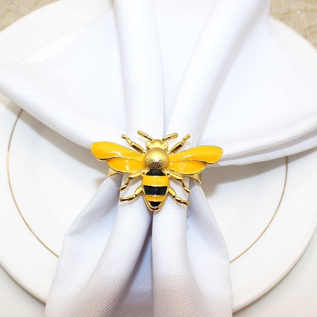 KAKOWELY 4Ud Para Servilletas Con De Abeja Para Uso En Cocina Y Celebraciones