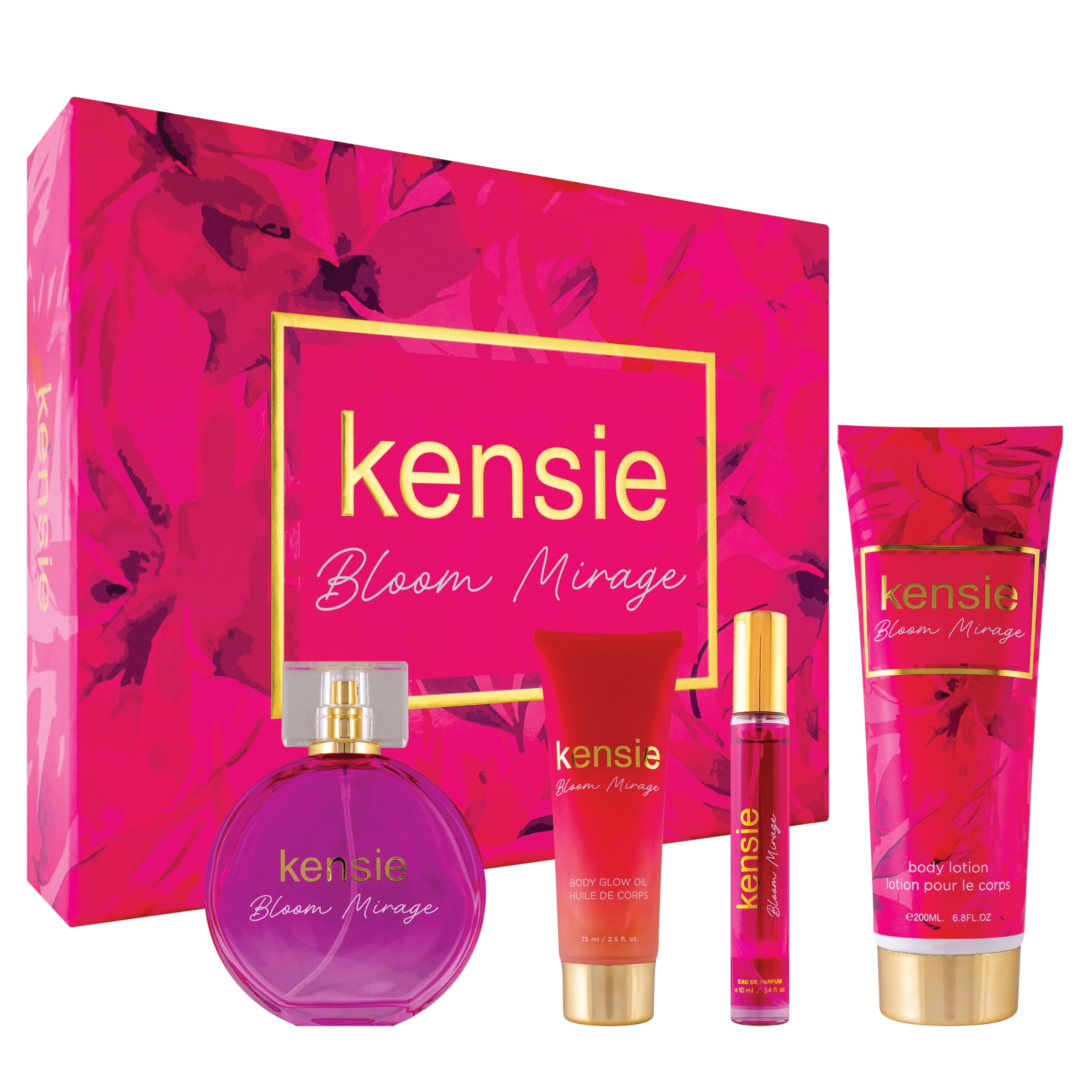 Kensie 'so Pretty' Geschenkset | 3-teilig Mit Parfum, Bodylotion & Leuchtöl