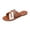 Brown, variant on Willtoo Women's Casual Flat Beach Slippers with Solid Color Design, Lightweight for Outdoor Use
