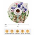 thumbnail image 6 of 13 Inch Round Placemats Set of 6, Spring Easter Non Slip Heat Insulation PP Table Mats, Purple Floral Summer Botanical Rustic Washable Place Mats for Kitchen Dining Party Table Decor, 6 of 7
