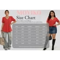 thumbnail image 7 of MOYIKO Blouses for Women T Shirts Pleated Button Puff Short Sleeve Shirts Dressy Casual V Neck Tunic Tops Summer Shirts, 7 of 7