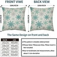 thumbnail image 4 of Teal Aqua Grey Gray Winter Snowflakes Pillow Covers 16x16 Set of 2 Christmas Decorative Throw Pillows Outdoor Farmhouse Xmas Holiday Seasnoal Pillowcases Cushion Case Decor for Home Sofa Couch Bed, 4 of 4