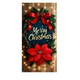 thumbnail image 2 of Eoozwa Christmas Door Cover Decorations 35x71 Inch Merry Christmas Door Covers for Front Door Xmas Banner Decorative Ball Photo Booth Props Backdrop for New Year Holiday House Party Sign Supplies, 2 of 5