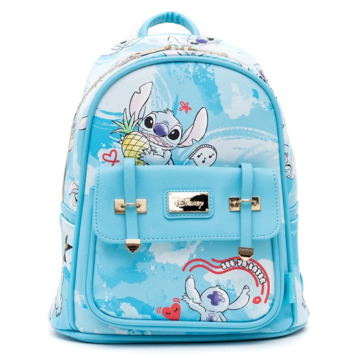 WondaPOP Disney Mini Backpack Lilo and Stitch; Stitch Blue Allover
