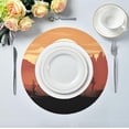 thumbnail image 5 of GZHJMY Sunset Desert Cowboy Round Placemats 15.4in, Washable Heat Resistant Table Mats for Dining Tables Kitchen Wedding Party Decoration Plate Mats Set of 4 Table Mat, 5 of 7